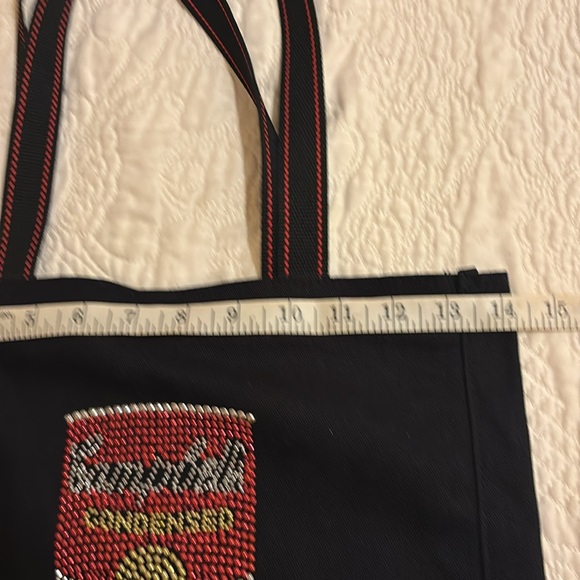 NWOT ©️2005 Campbell’s Tomato Soup™️ bling Andy Warhol style black canvas tote - Picture 6 of 8